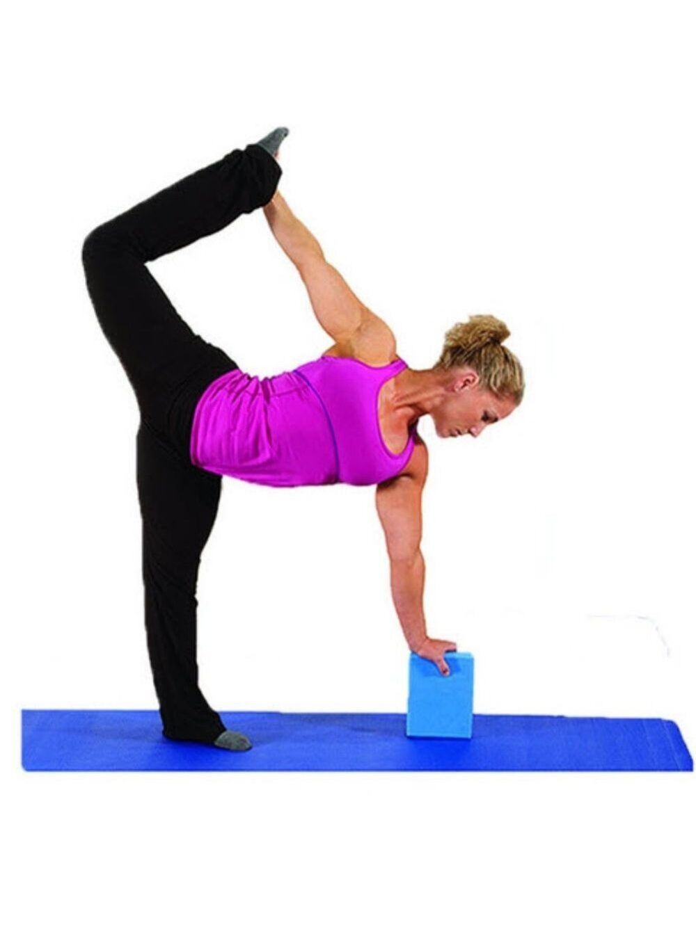 Blue Yoga Block High Density EVA Foam Brick